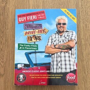 Food Network's Guy Fieri Cookbook with Red and Blue Accents